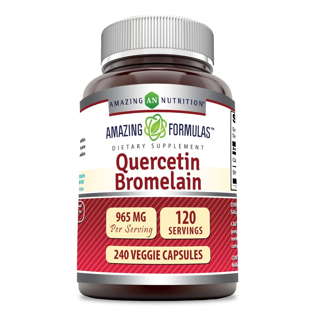 Uimitoare Nutriţie Querbetin 800 Mg cu Bromelain 165 Mg Veggie Capsule Supliment 