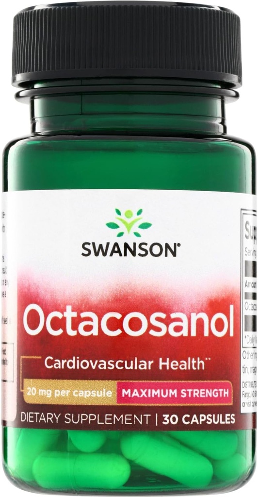 Swanson Maximum-Consolidare Octacosanol 20 Milligrams 30 Capsule