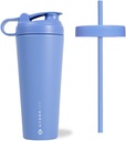 HydroJug Oţel inoxidabil Shaker Cup 24oz - Perfect pentru Shake-uri de proteine, băuturi înainte de antrenament, cafea cu gheaţă - Amestec uşor, Aspira izolat, Cupa titular Compatibil, BPA gratuit - păstrează Temp pentru ore