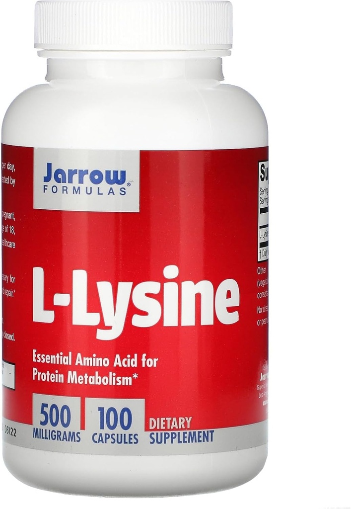 Jarrow Formulas - L-Lysine, 500 mg, 100 capsule