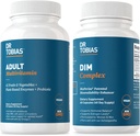Dr. Tobias Adult Multivitamine & DIM Complex, Suportă Energie, Imun și Hormon Echilibru pentru bărbați și femei cu 42 de fructe și legume, BioPerine, Broccoli Extract & Calciu, Non-GMO