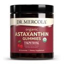 Dr. Mercola Organic Astaxanthin Gummies, 30 Servings (30 Gummies), 4 mg Per Serving, Dietary Supplement, Antioxidant și Immune Support, Certified Organic, Non-GMO