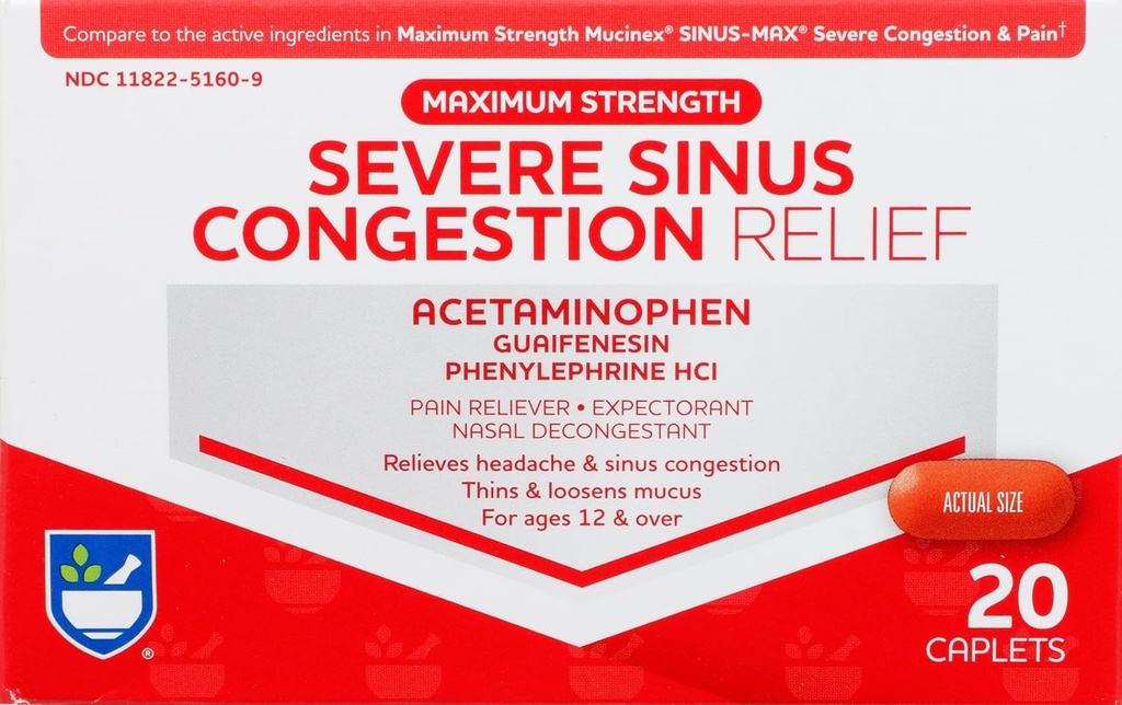 Ajutor Rite Medicina severa sinusala si decongestionanta nazala, Putere maxima - 20 Capleti 