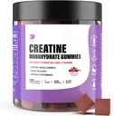 Creatine Gummies - Creatine Monohidrat Gummies for Men & Women - 5g of Creatine Monohidrat per Serving- Creste Focus, Putere, Rezistenta -Constructie muschi, Zahar Free, Vegan, Non-GMO 120 Ct