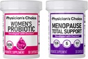 Alegerea medicului Total Femei Menopauza Suport Bundle - Femei Probiotice 60ct + Menopause Probiotic 30ct