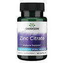 Citrat de zinc Swanson - Suplimentul mineral de promovare Viziune sanatoasa si sistemul imunitar de sanatate - Formula naturala de sprijin wellness global - (60 capsule, 50 mg fiecare)