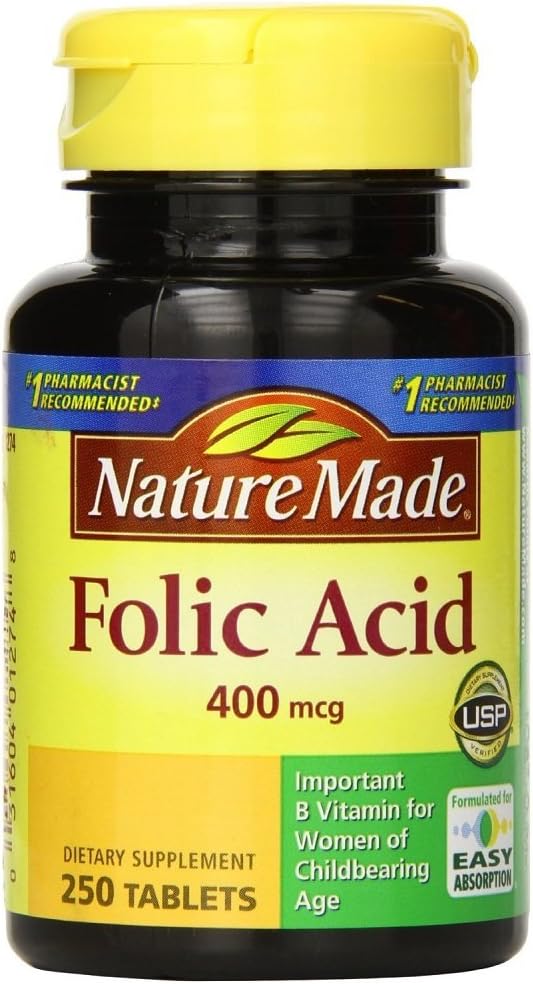 Acid folic produs natural 400 mcg 250 Număr (5 ambalaj)