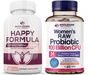 Inteligent Wellness Fericit Formula Natural Formula Relief + Dr. Probiotice brute Formulate pentru femei 100 miliarde CFU Bundle