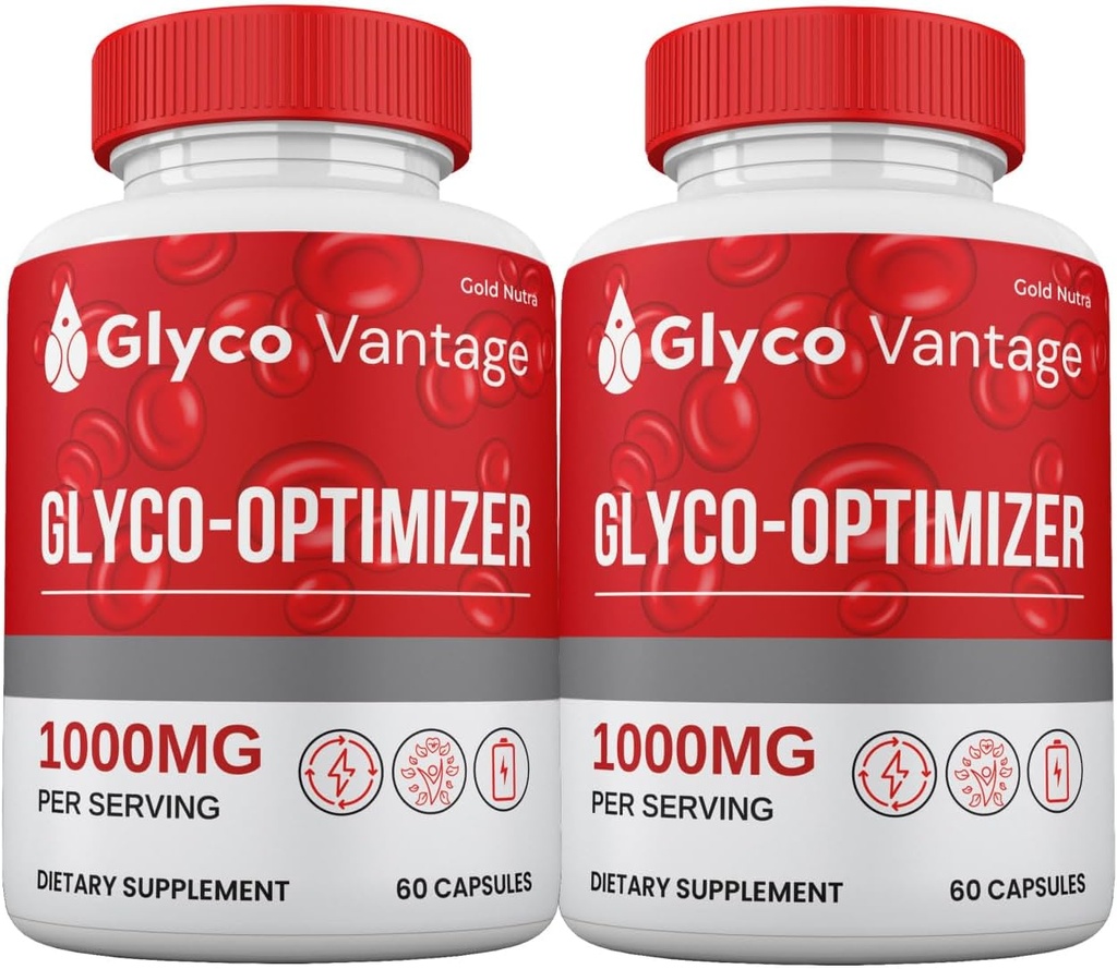 (2 Pachet) Glyco Vantage Glyco Optimizer Capsulele suport de sânge Rezistenţă maximă Toate Suplimentul natural pentru bărbaţi şi femei
