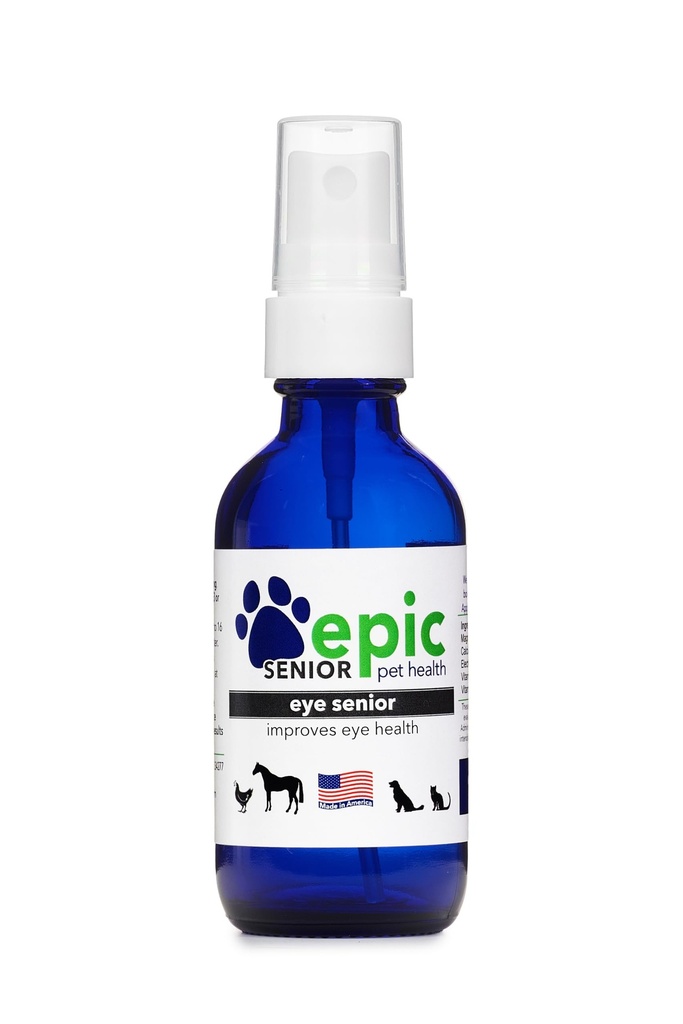 Ochi Senior - Toate naturale lichid Spray Supliment pentru animale de companie mai în vârstă - Opri procesul de imbatranire - mai bine ochi - Mist Over Eyes și Pune în alimente și apă (2 Oz)