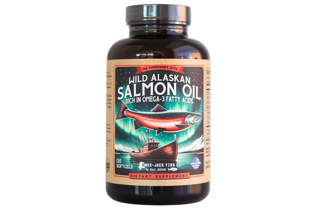 Ulei de pește de somon sălbatic Alaskan Omega 3 Supliment pentru oameni 