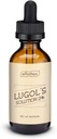 Soluţia lui Lugol 2% flacon picurător de sticlă 2 oz. Conține iod și iod de potasiu, 60ml