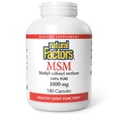 Factori naturali, MSM, Suportă articulații sănătoase, păr, piele și unghii, 180 capsule