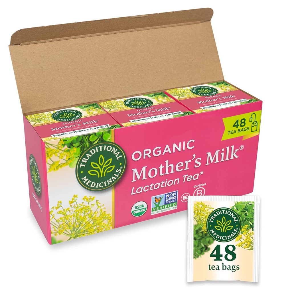 Medicina traditionala Ceai, Laptele Mamei Organice, Promoveaza Alăptarea Sanatoasa, Alaptarea Suport, 48 Ceai Bags (3 Pachet)