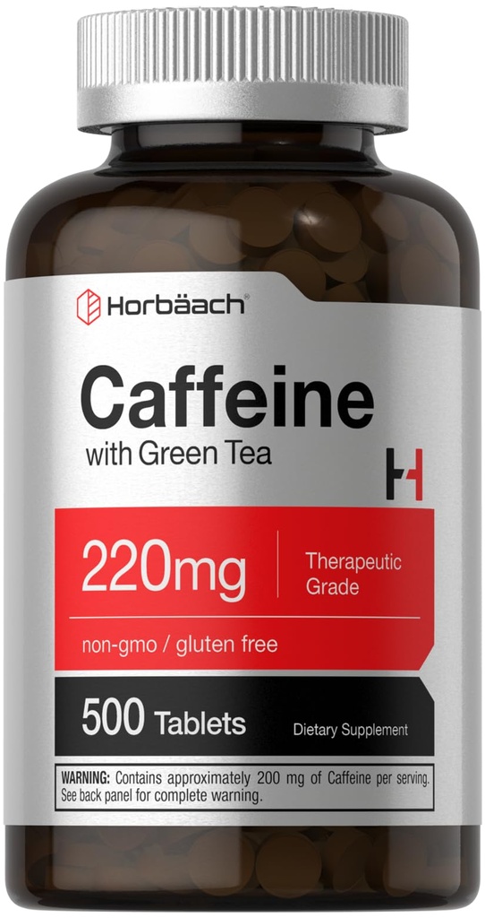 Horbäach Caffeine Pastile 220mg cu ceai verde 500 comprimate 