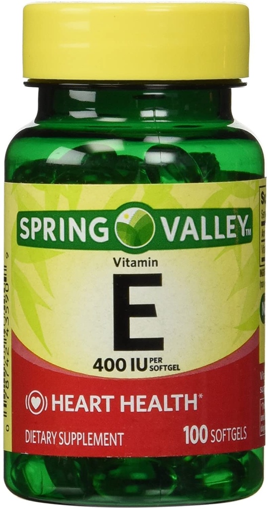 Valea Primăverii - Vitamina E 400 UI, Solubil de apă, 100 Softgels