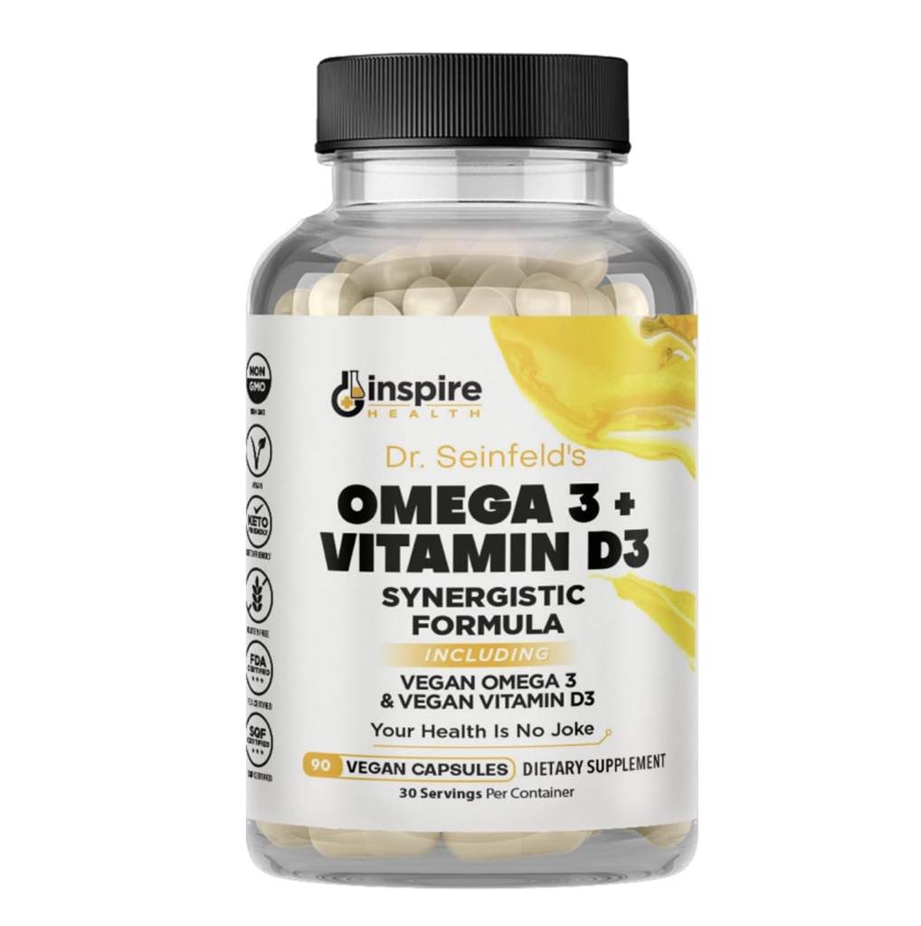 Nutriție plictisit Vegan Omega 3 și vitamina D3 Supliment 90Ct