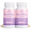 Natifi (2 Sticle Fertilitate Vitamine prenatale Regulează Cicluri echilibru hormoni, Ajutor Ovulaţie. Concepție Multivitamine pentru femei. 60 Caps Acid folic, Myo Inositol, Vitex