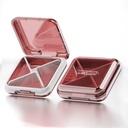 DUBSTAR Daily Pill Organizator,4 Compartimente Portable Travel Case cu pastile mici, Cutie cu pastile pentru buzunar Purse pentru a deține vitamine, ulei de ficat Cod, Suplimente și medicamente (Red)