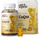 CoQ10 Gume sălbatice și organice - Vegan CoQ10 200mg Supliment antioxidant cu Ubichinonă - Energie naturală și focus Gumies cu Coenzime Q10-60 Pectine non-GMO