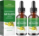 Mullein picături pentru plămâni, Mullein Extract de frunze - Suport Lung Curățenie - Supliment natural organic pentru adulți, picături de tinctură 