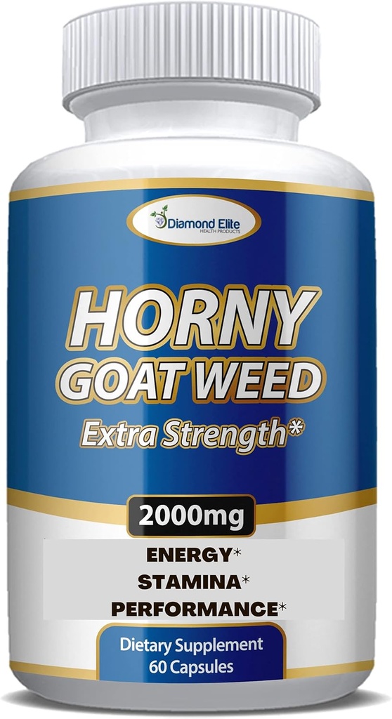 Extra putere Horny Goat Buruieni extract - energie, performanta, si rezistenta Booster- cu Maca, L-Arginina, Tongkat Ali pentru barbati si femei - 60 capsule
