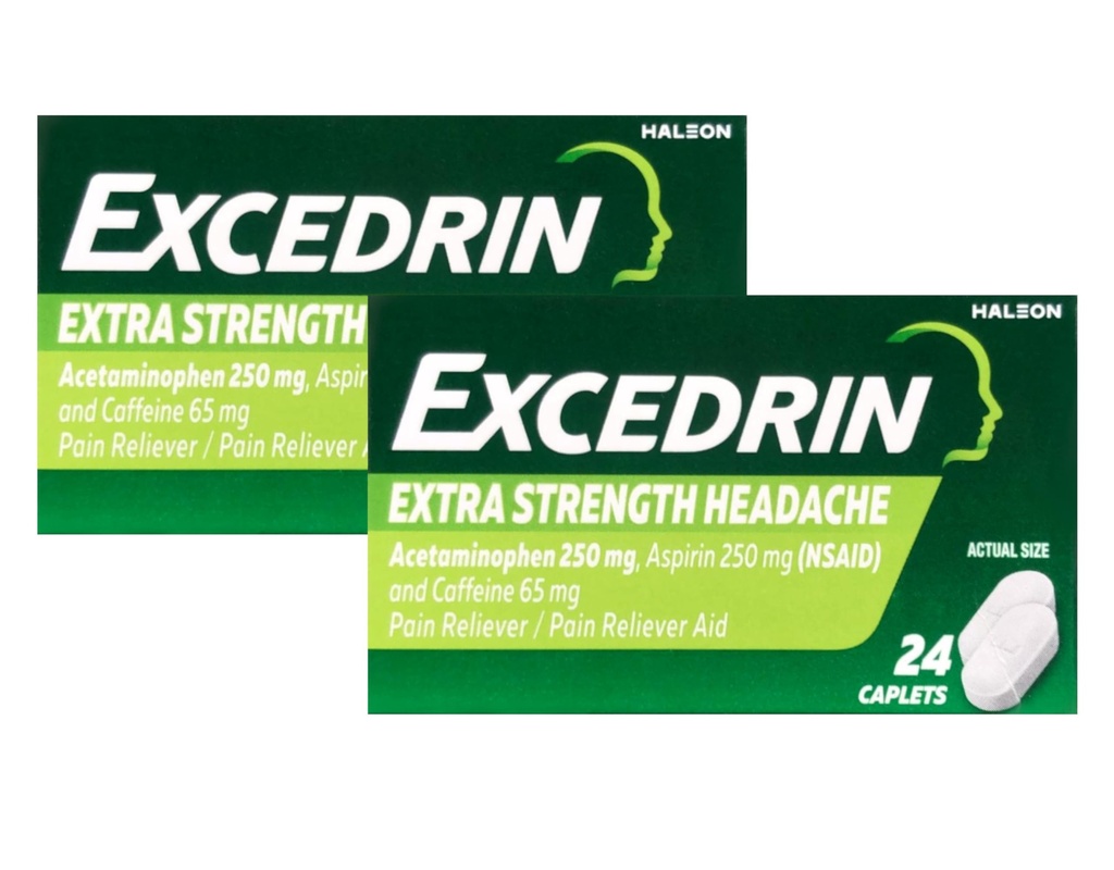 Excedrin Extra Force - 24 Caplete, Cutie cu 2