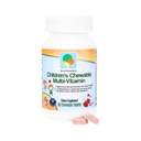 Creste-le bine Tasty Chewable copii multivitamine, toate-naturale culori, arome & îndulcitoare, Vitamine zilnice esentiale pentru copii, Easy-to-Chew Vitamine, căpșuni