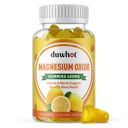 Oxid de magneziu Gummies 400mg, Oxid de magneziu supliment masticabil pentru adulți & copii, nervi, mușchi, Oase & inima de sprijin, Non OMG, Pectin, Vegan, 60
