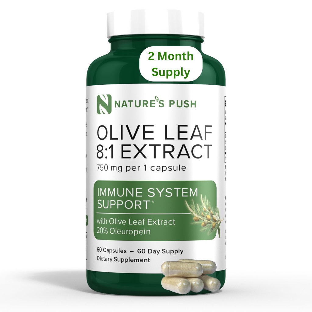 Oleuropein 750 mg Capsule Immune System, Piele, şi Heart Health Support Vegan Non-GMO Statele Unite ale Americii cGMP Gluten gratuit Antioxidanti 60 Capsule 2 Luna aprovizionare