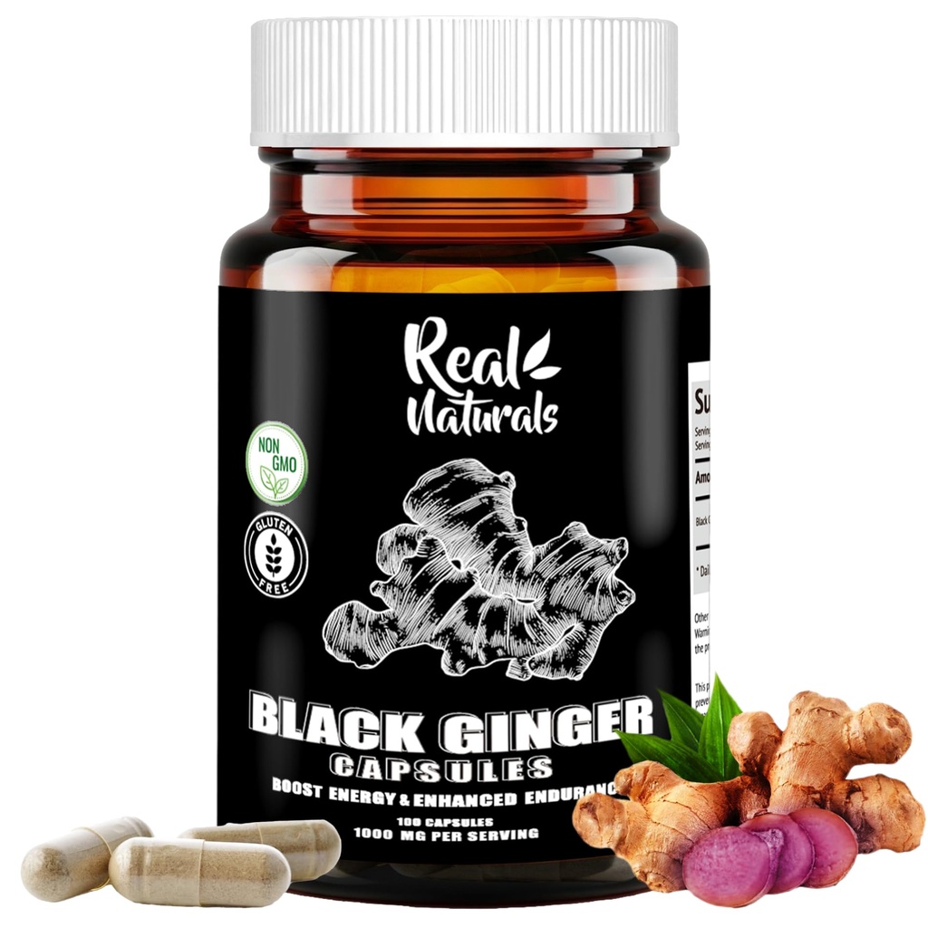 Ghimbir negru pentru bărbaţi Capsule 500 mg (100 capsule) Kaempperia parviflora Black Ginger capsule pentru perseverenţă şi performanţă generală