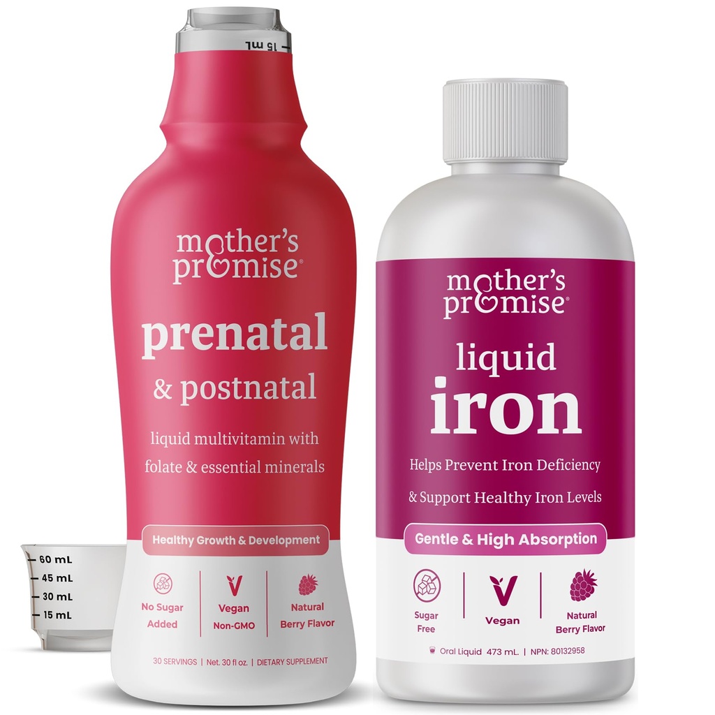 Promisiunea mamei de fier lichid lichid și lichid prenatal Multi Bundle