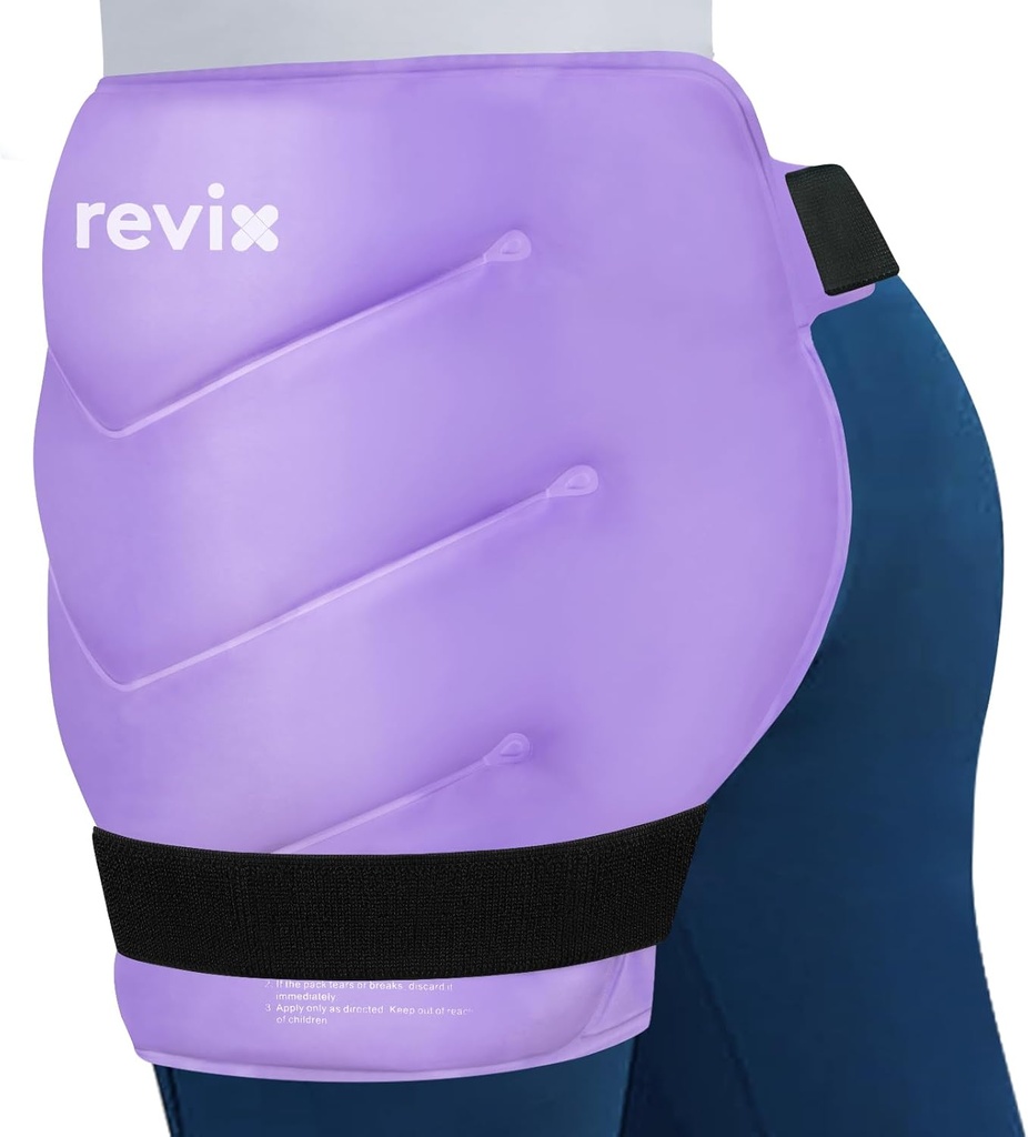 REVIX extra mare Hip Pack de gheață Wrap cu benzi, Reutilizabil gel pachet de gheață pentru înlocuirea Hip, Thigh, Umăr & înapoi, Soft Lining Rece Compress Rece Recovery Kit
