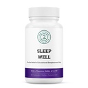 Sleep Well Calmness & Relaxing Support Formula - Blend puternic cu magneziu, L-Theanină, GABA și Melatonina - Îmbunătățește relaxarea + promovează modele de somn sănătoase - 60 capsule