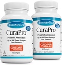 EuroMedica CuraPro - Supliment antioxidant pentru Brain & Immune Health Supplement - Supliment alimentar cu Curcumin & Turmeric Ulei Essential - Suport Ficat Herbal - 60 Softgels, 2 Pack (120 Softgels)