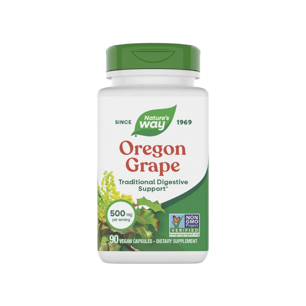 Natura's Way Oregon Grape, Tradiţional Digestion Remedy* Supliment, 90 Vegan Capsule