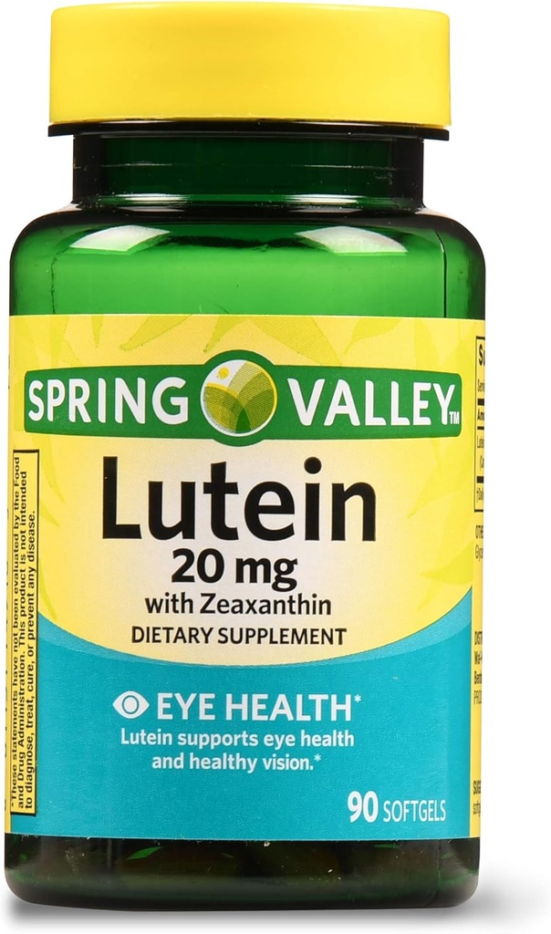 Spring Valley Lutein cu Zeaxantinen Supliment alimentar, 20 mg, 90 Conte