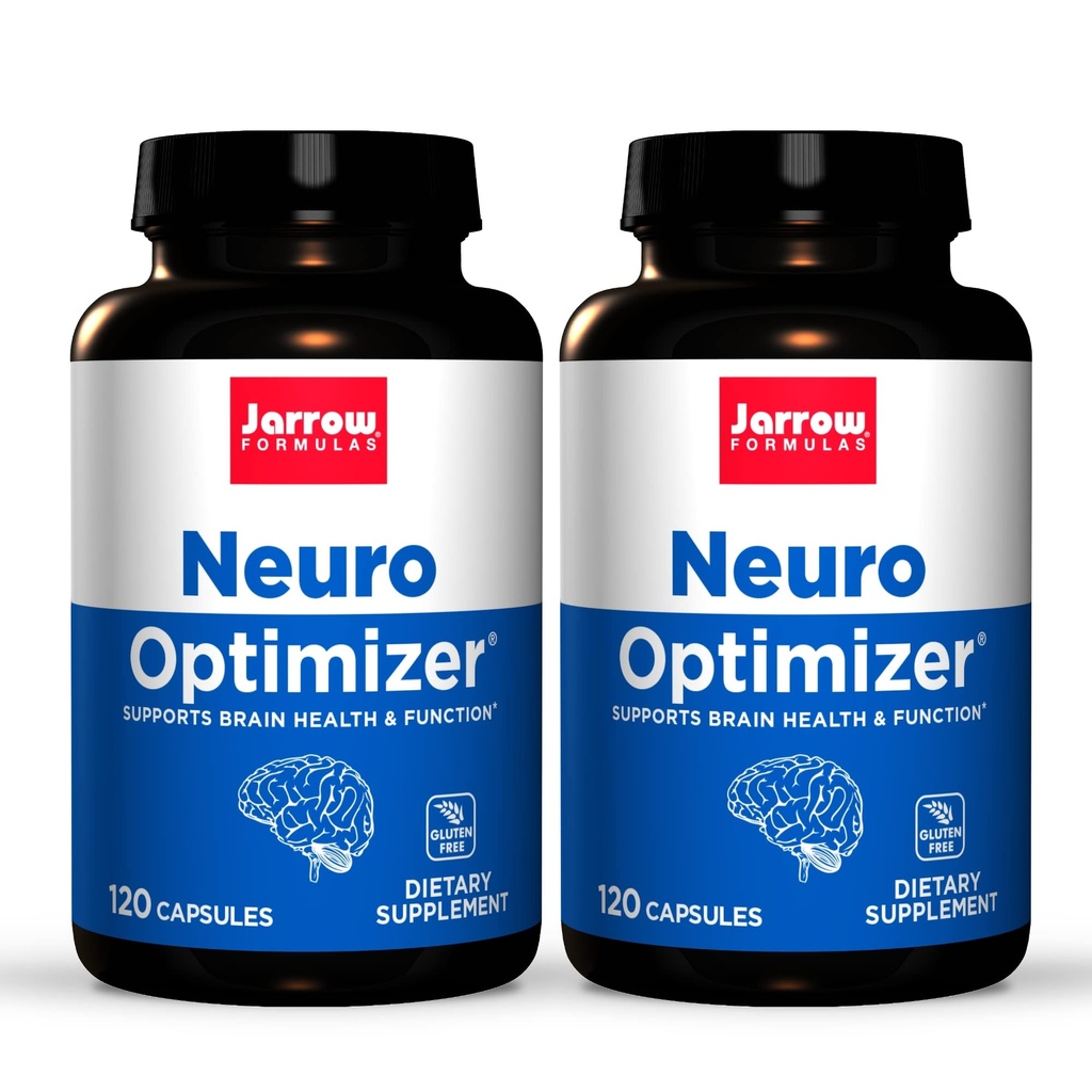 Jarrow Formulas Neuro Optimizer - 120 capsule, pachet de 2 - Brain Health & Antioxidant suport - Include 7 Neuro Nutrients - Gluten Free - 60 Total Serviri