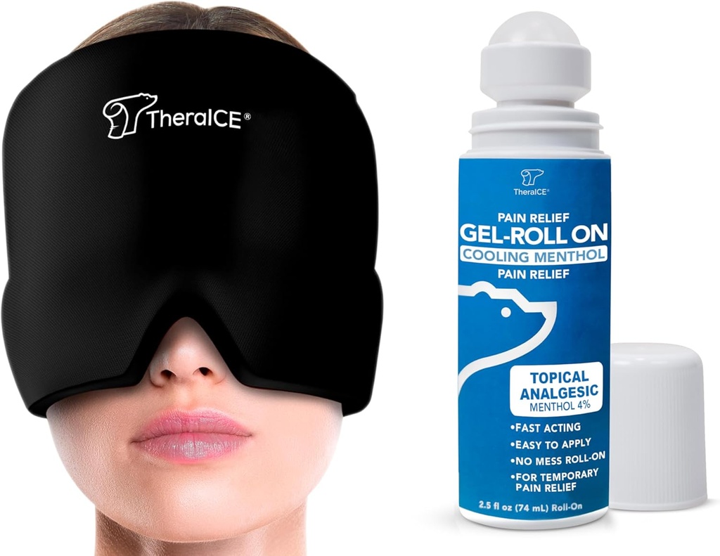 TheraICE Migrene Relief Cap și TheraICE Pain Relief Roll On