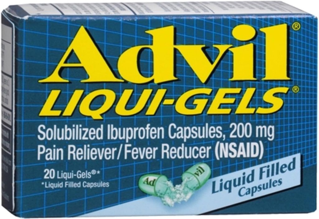 Advil 200 mg Liqui-Gels 20 ea (Pachet de 12)
