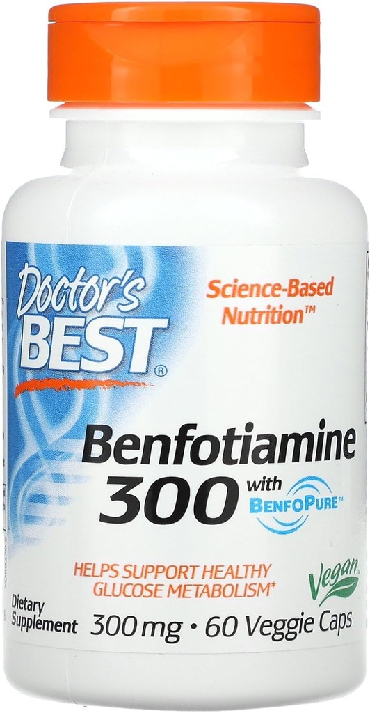 Cel mai bun doctor, Benfotiamină cu BenfoPure, 300 mg, 60 Veggie Caps