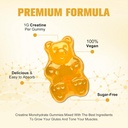 Creatina Monohidrat Gume musculare Putere pentru bărbați și femei, energie Boost Pre Supliment de lucru - Ananas Aroma