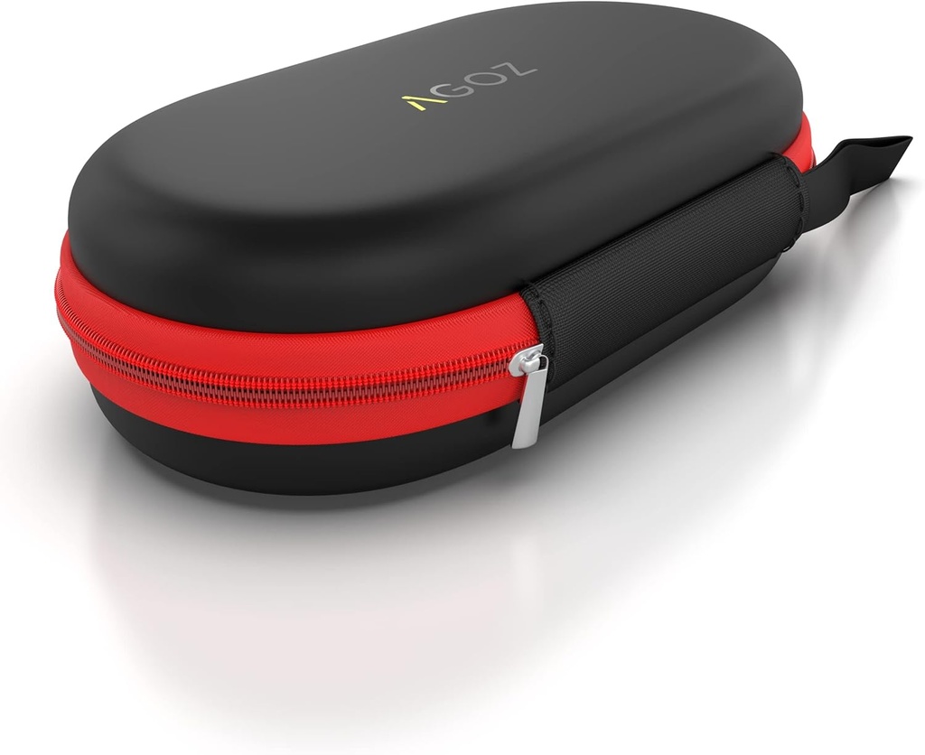 AGOZ Astma Inhaler Medicine Travel Case Pouch Cover, Inhaler Holder cu fermoar închidere și curea încheietură (Black/Red)