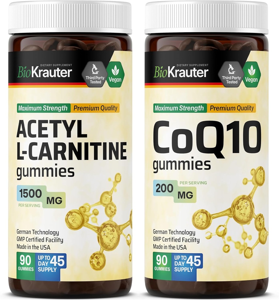 BIO KRAUTER Acetil L-Carnitină 90 Gume & CoQ10 90 Gume