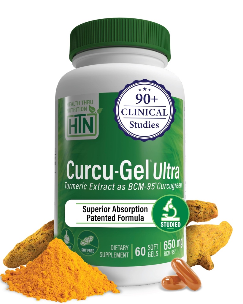 Sănătate Thru Nutrition Curcu-Gel 650mg BCM-95® Curcugreen Curcumin Turmeric 