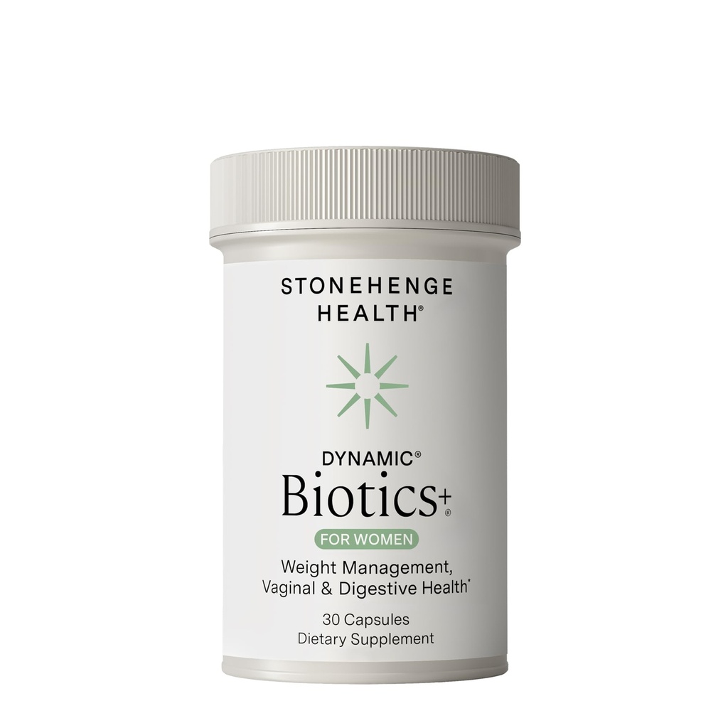 Stonehenge Health Probiotics 70 Miliarde CFU + 24 Strains, Prebiotic, Dynamic Biotics+ pentru femei, New Formula pentru managementul greutății, Digestive & Vaginal Support, Întârziere de lansare Perioada de valabilitate Non-GMO