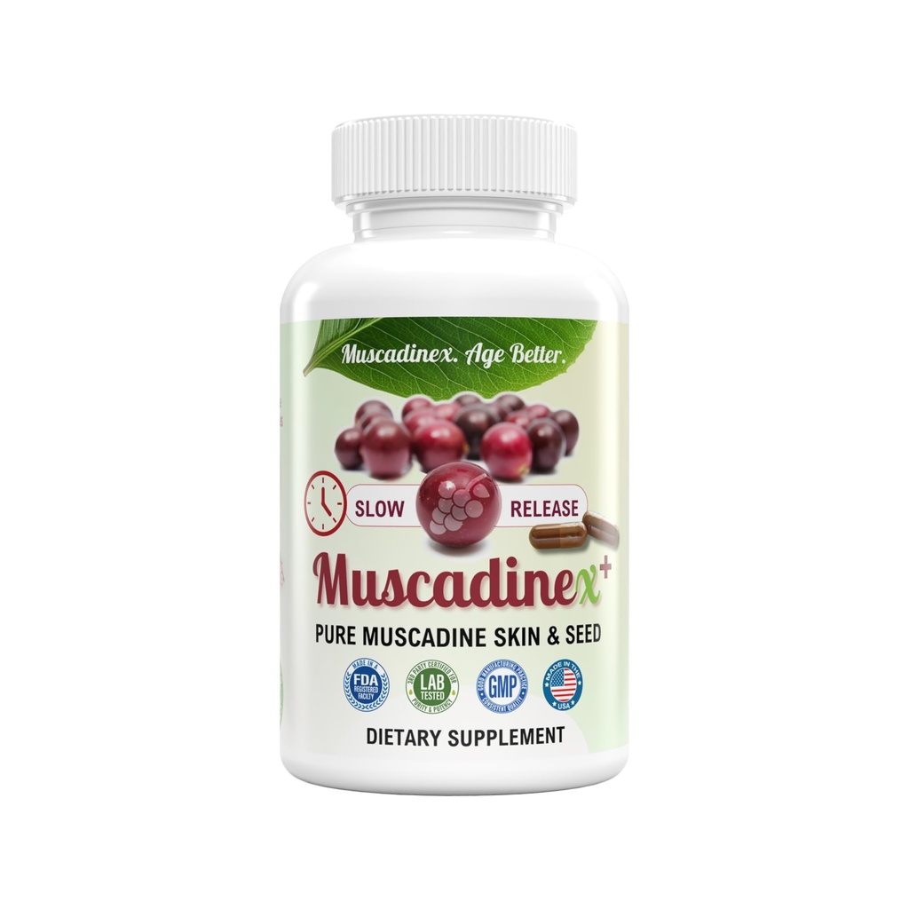 Statele Unite ale Americii Muscadine Querbetin, Acid Ellagic, Resveratrol, Myricetin, Kaempferol & BioPerine - Capsule cu eliberare în timp pentru extra Biodisponibilitatea - Vegan - Non OMG - Gluten Free - Made in USA