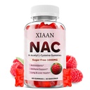 NAC Gummies pentru copii si adulti, N Acetil Cysteine 1000mg NAC Supliment pentru antioxidanti si suport imun, Lung & Ficat de sanatate, Raspberry Flavor 60 Count