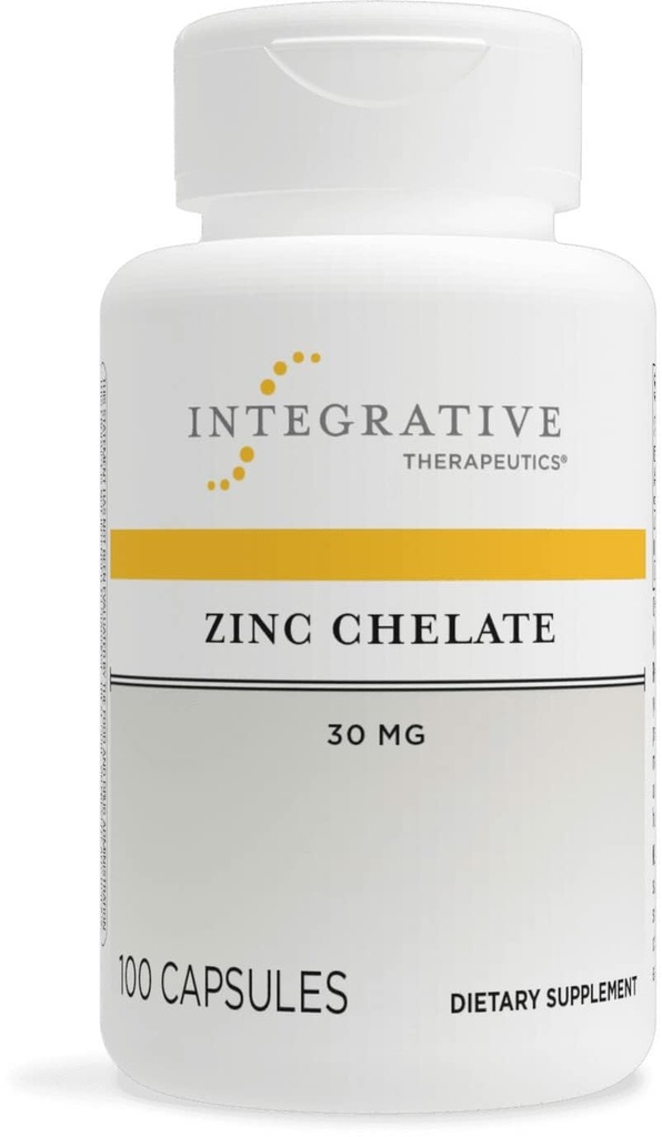 Chelat de zinc - suport antioxidant şi funcţie imună sănătoasă* - Supliment mineral pentru bărbaţi şi femei - fără lactate şi gluten - 100 capsule (100 serviri)