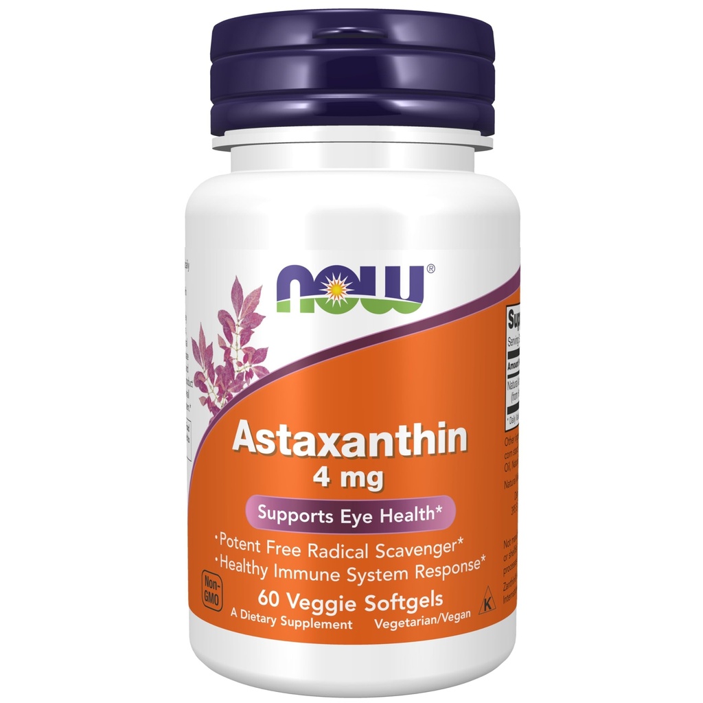 ACUM alimente Suplimente, Astaxanthin 4 mg, caracteristici Zantin®, Suportă sănătatea ochilor*, 60 Veg Softgels